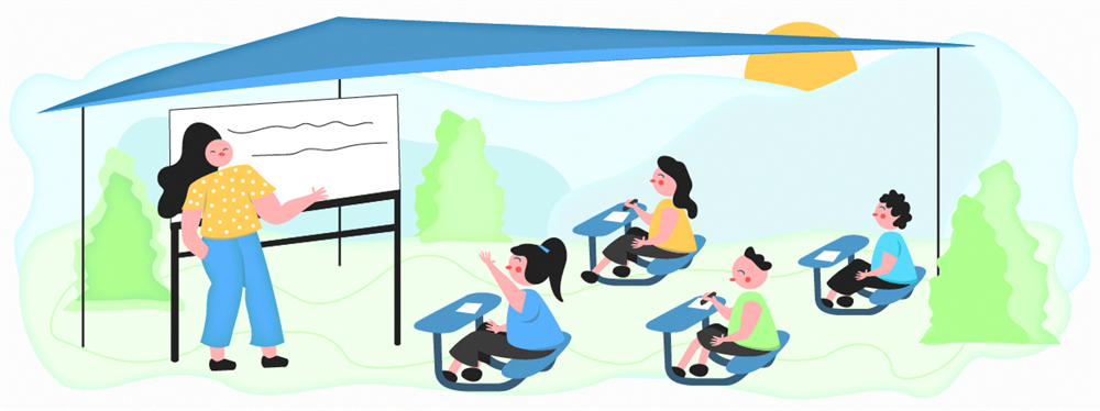 Outdoor Classroom Guide for Schools & Universities Illustration